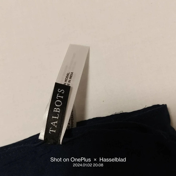 Talbots NWT Floral Botanical Fringe Hem Multifunctional Rectangle Scarf Wrap - Picture 5 of 13